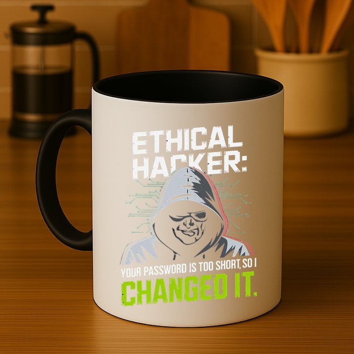 Ethical Hacker Your Password Is Too Short So I Changed It Coffee Mug