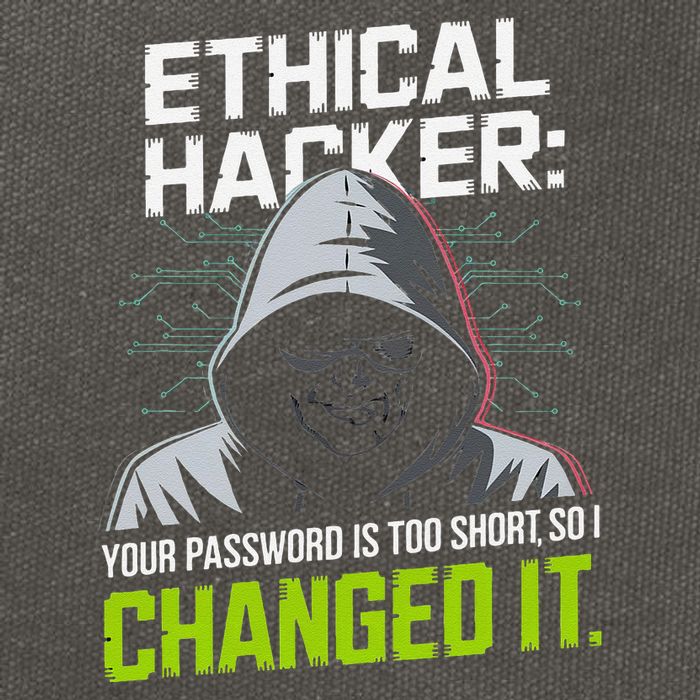 Ethical Hacker Your Password Is Too Short So I Changed It Cotton Canvas Backpack