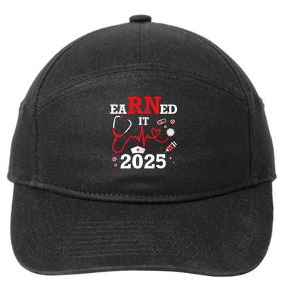 Earned it 2025 for nurse graduation or RN LPN class of 7-Panel Snapback Hat