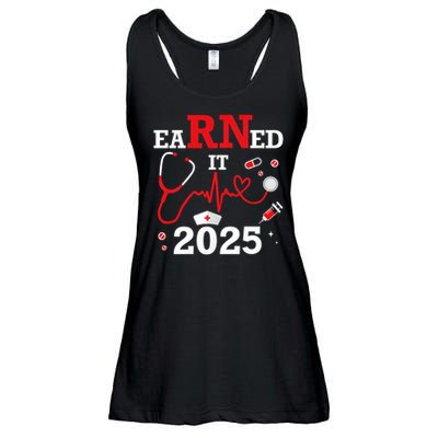 Earned it 2025 for nurse graduation or RN LPN class of Ladies Essential Flowy Tank