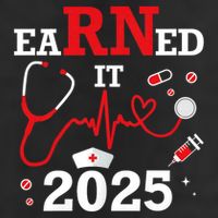 Earned it 2025 for nurse graduation or RN LPN class of Golf Towel
