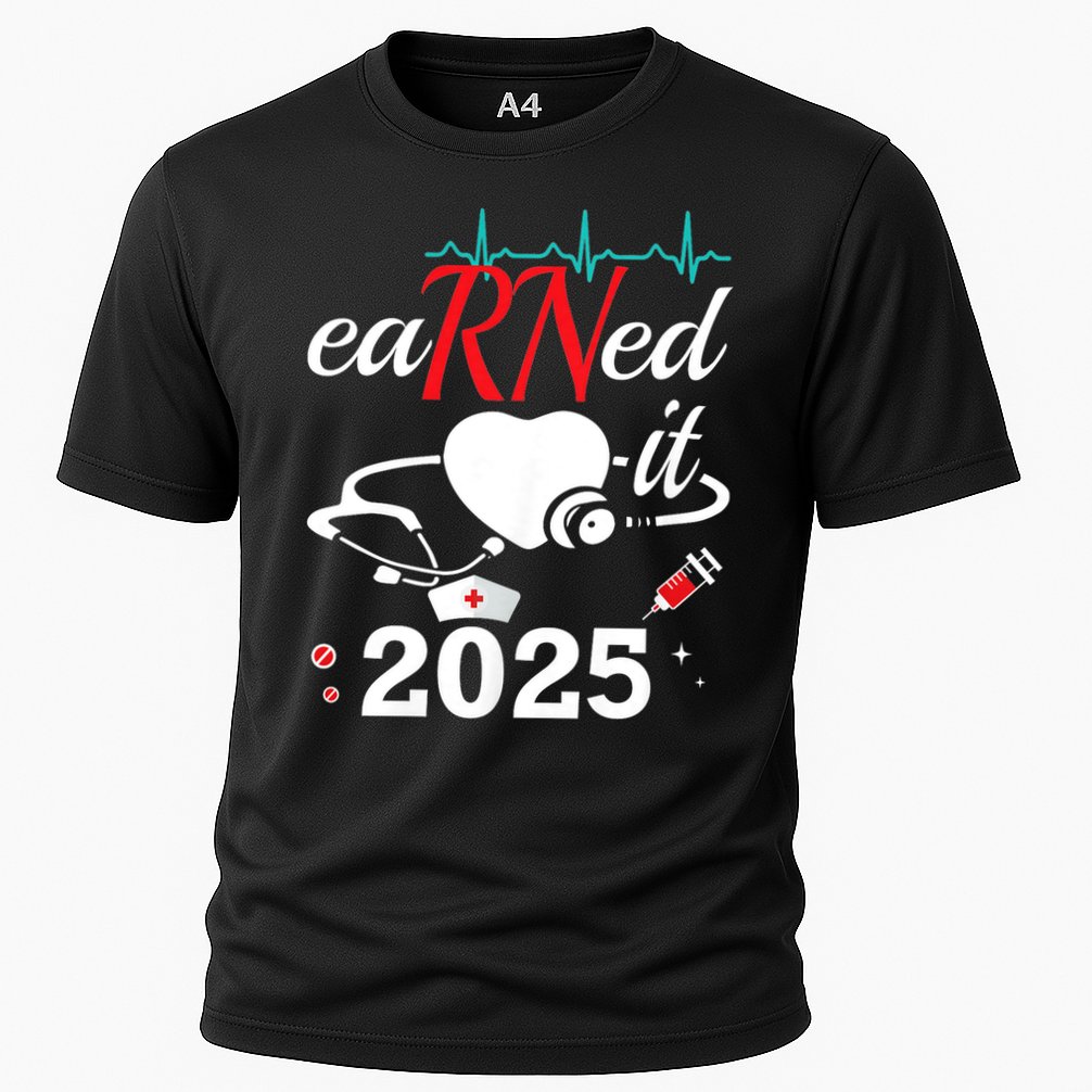 Earned It 2025 RN Nurse Nursing Graduation Gift Cooling Performance Crew T-Shirt
