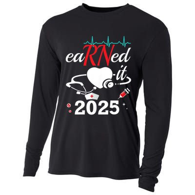 Earned It 2025 RN Nurse Nursing Graduation Gift Cooling Performance Long Sleeve Crew
