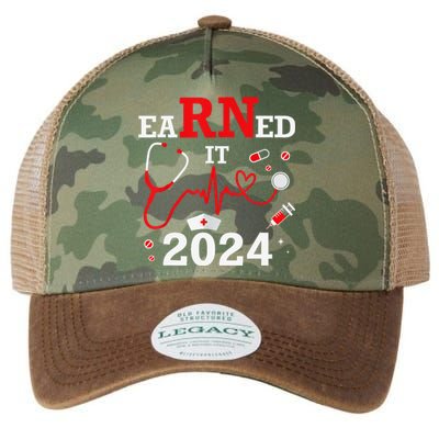 Earned It 2024 For Nurse Graduation or RN LPN Class Of 2024 Legacy Tie Dye Trucker Hat