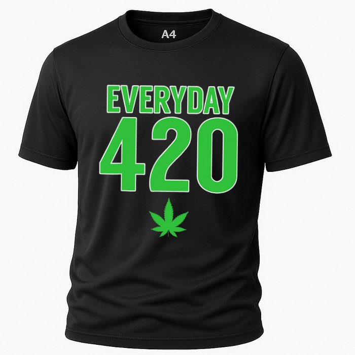 Everyday Is 420 420 Party April 20th Weed Marijuana Cooling Performance Crew T-Shirt