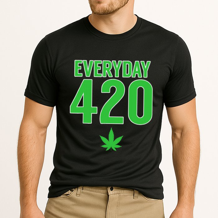 Everyday Is 420 420 Party April 20th Weed Marijuana Cooling Performance Crew T-Shirt