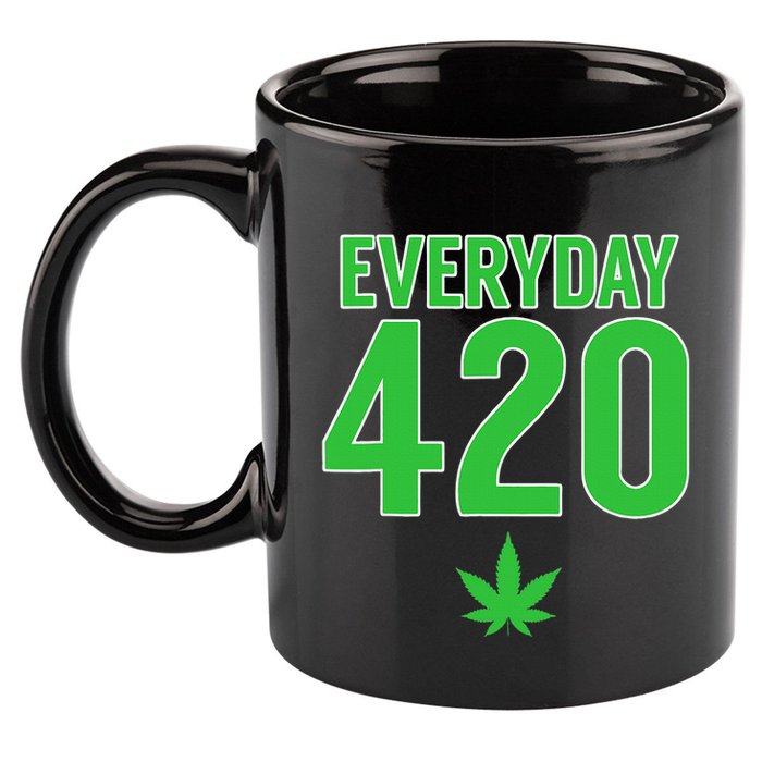 Everyday Is 420 420 Party April 20th Weed Marijuana 11oz C Handle Ceramic Mug