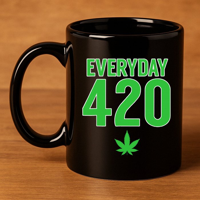 Everyday Is 420 420 Party April 20th Weed Marijuana 11oz C Handle Ceramic Mug