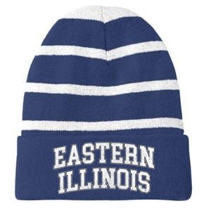 Eastern Illinois Athletic Arch College University Alumni Striped Beanie with Solid Band