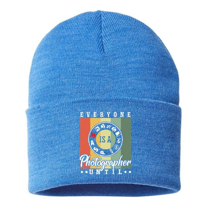 Everyone Is A Photographer Untill Ual Mode Photography Funny Gift Sustainable Knit Beanie