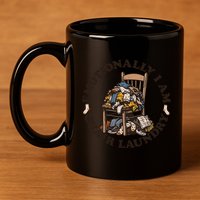 Emotionally I Am Chair Laundry 11oz C Handle Ceramic Mug