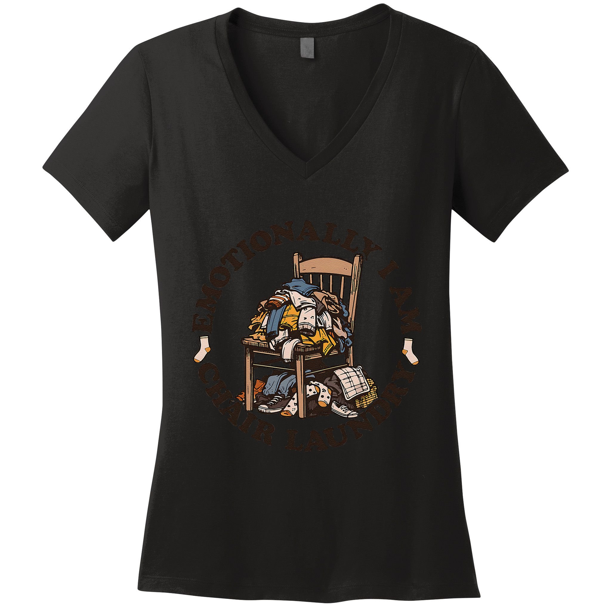 Emotionally I Am Chair Laundry Women's V-Neck T-Shirt