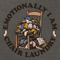Emotionally I Am Chair Laundry Cotton Canvas Backpack