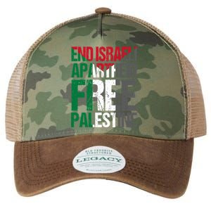 End Israeli Apartheid Free Palestine Gaza Awareness Quote Gift Legacy Tie Dye Trucker Hat