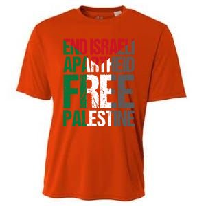 End Israeli Apartheid Free Palestine Gaza Awareness Quote Gift Cooling Performance Crew T-Shirt