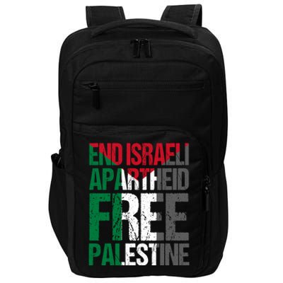 End Israeli Apartheid Free Palestine Gaza Awareness Quote Gift Impact Tech Backpack