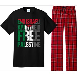 End Israeli Apartheid Free Palestine Gaza Awareness Quote Gift Pajama Set