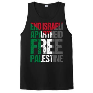 End Israeli Apartheid Free Palestine Gaza Awareness Quote Gift PosiCharge Competitor Tank