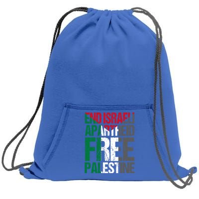 End Israeli Apartheid Free Palestine Gaza Awareness Quote Gift Sweatshirt Cinch Pack Bag