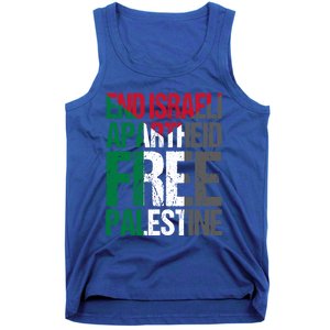 End Israeli Apartheid Free Palestine Gaza Awareness Quote Gift Tank Top