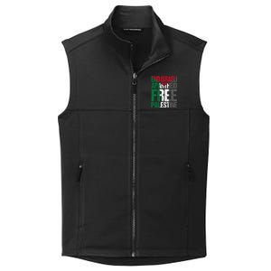 End Israeli Apartheid Free Palestine Gaza Awareness Quote Gift Collective Smooth Fleece Vest