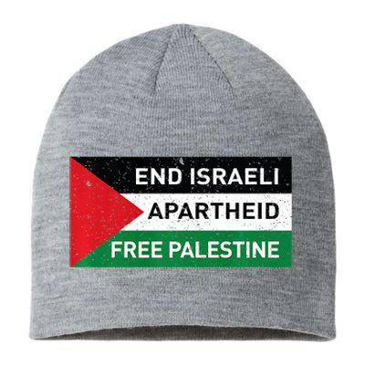 End Israeli Apartheid Free Palestine Flag Sustainable Beanie