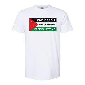 End Israeli Apartheid Free Palestine Flag Softstyle CVC T-Shirt