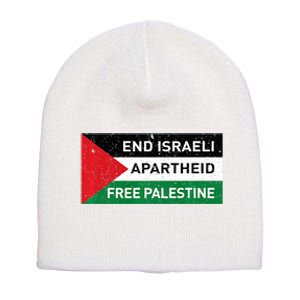 End Israeli Apartheid Free Palestine Flag Short Acrylic Beanie