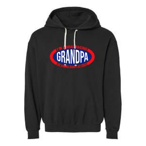 ens I'm A Drag Racing Grandpa Like A Normal Grandpa But Cooler Garment-Dyed Fleece Hoodie