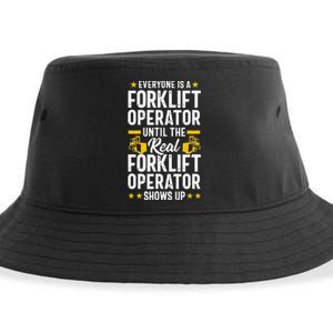 Everyone is a Forklift Operator Truck Driver Funny Tee Sustainable Bucket Hat