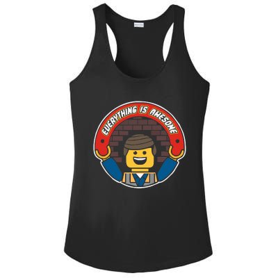 Everything Is Awesome Mens Funny Lego Ladies PosiCharge Competitor Racerback Tank