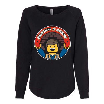 Everything Is Awesome Mens Funny Lego Womens California Wash Sweatshirt