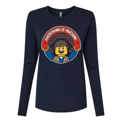 Everything Is Awesome Mens Funny Lego Womens Cotton Relaxed Long Sleeve T-Shirt