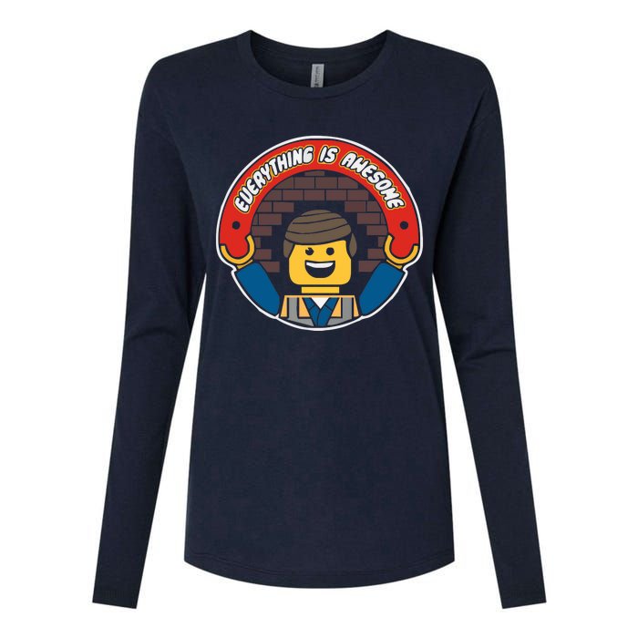 Everything Is Awesome Mens Funny Lego Womens Cotton Relaxed Long Sleeve T-Shirt