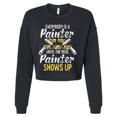 Everybody Is A Painter House Designer Decorator Painting Cropped Pullover Crew