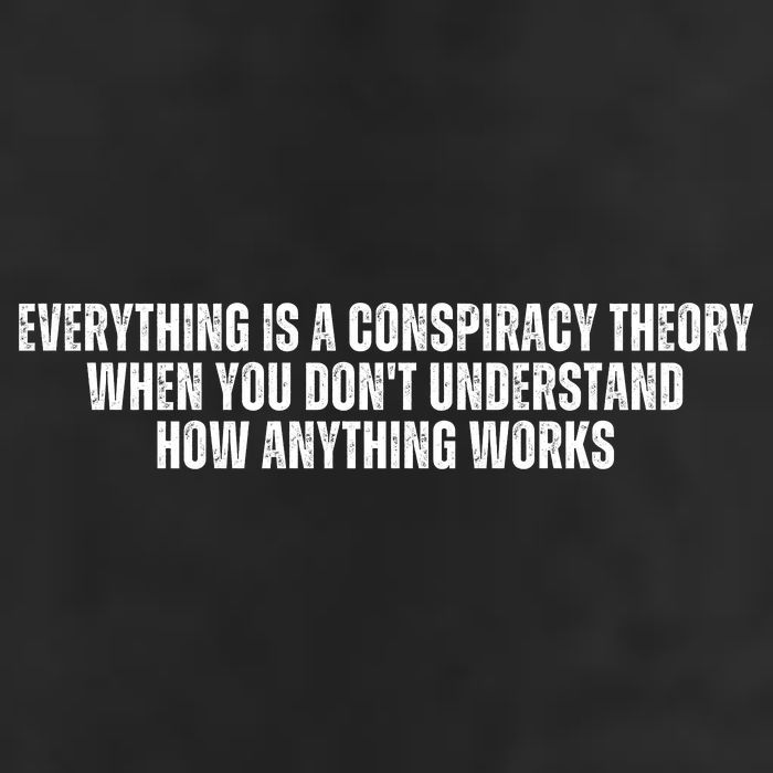 Everything Is A Conspiracy Theory When You Dont Understand How Anything Works Garment-Dyed Fleece Hoodie