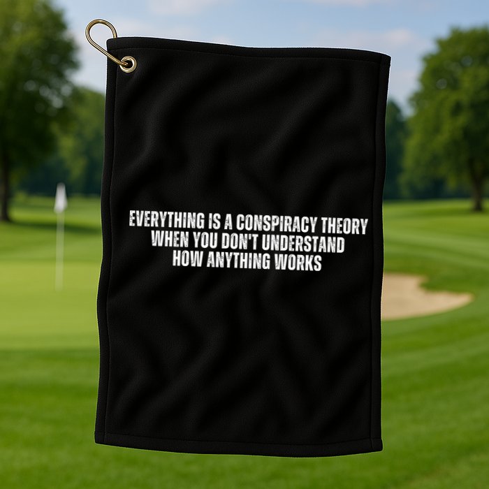 Everything Is A Conspiracy Theory When You Dont Understand How Anything Works Golf Towel