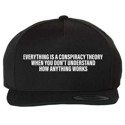 Everything Is A Conspiracy Theory When You DonT Understand Wool Snapback Cap