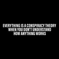Everything Is A Conspiracy Theory When You DonT Understand Button