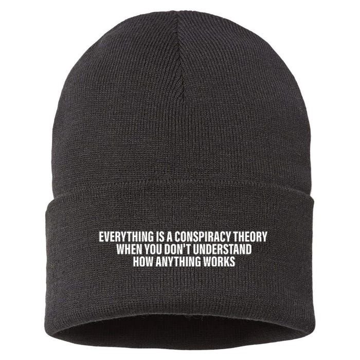 Everything Is A Conspiracy Theory When You DonT Understand Sustainable Knit Beanie