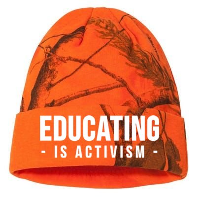 Educating Is Activism Feminist Social Justice Teacher Gifts Kati Licensed 12" Camo Beanie