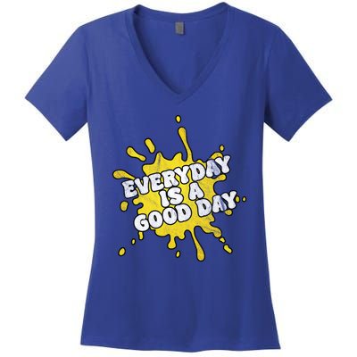 Everyday Is A Good Day Retro Women's V-Neck T-Shirt