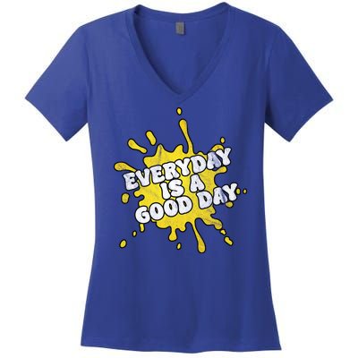 Everyday Is A Good Day Retro Women's V-Neck T-Shirt