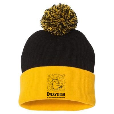 Everything Is A Learning Experience Pom Pom 12in Knit Beanie