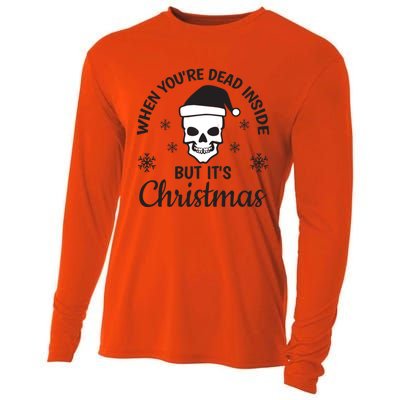 Embers In A Soulless Winter: Dead Inside But ItS Christmas Gift Cooling Performance Long Sleeve Crew