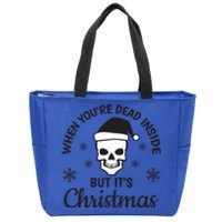 Embers In A Soulless Winter: Dead Inside But ItS Christmas Gift Zip Tote Bag