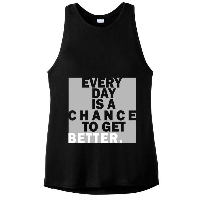 Everyday Is A Change To Get Better Ladies PosiCharge Tri-Blend Wicking Tank