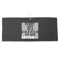 Everyday Is A Change To Get Better Large Microfiber Waffle Golf Towel