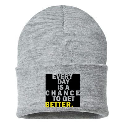 Everyday Is A Change To Get Better Sustainable Knit Beanie
