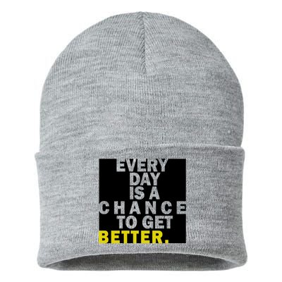 Everyday Is A Change To Get Better Sustainable Knit Beanie